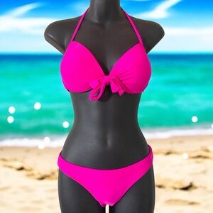 Adore Me Hot Pink Push Up Bikini